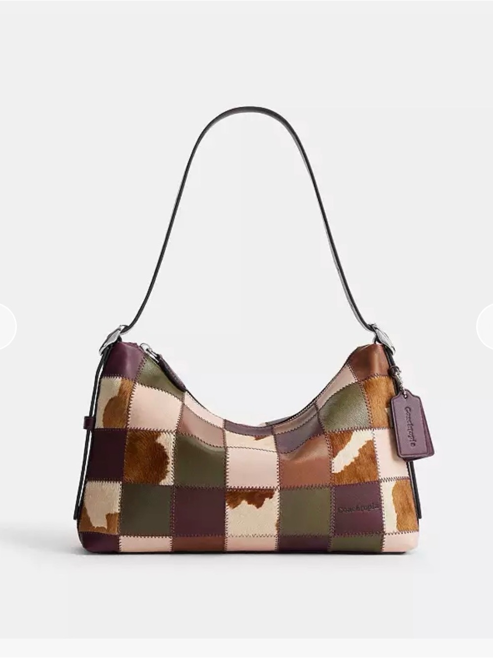 Coachtopia Alter/Ego Slouchy Shoulder Bag Merlot/ Olive/ Cow - Picture 2 of 6